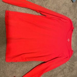 Long sleeve orange red t shirt